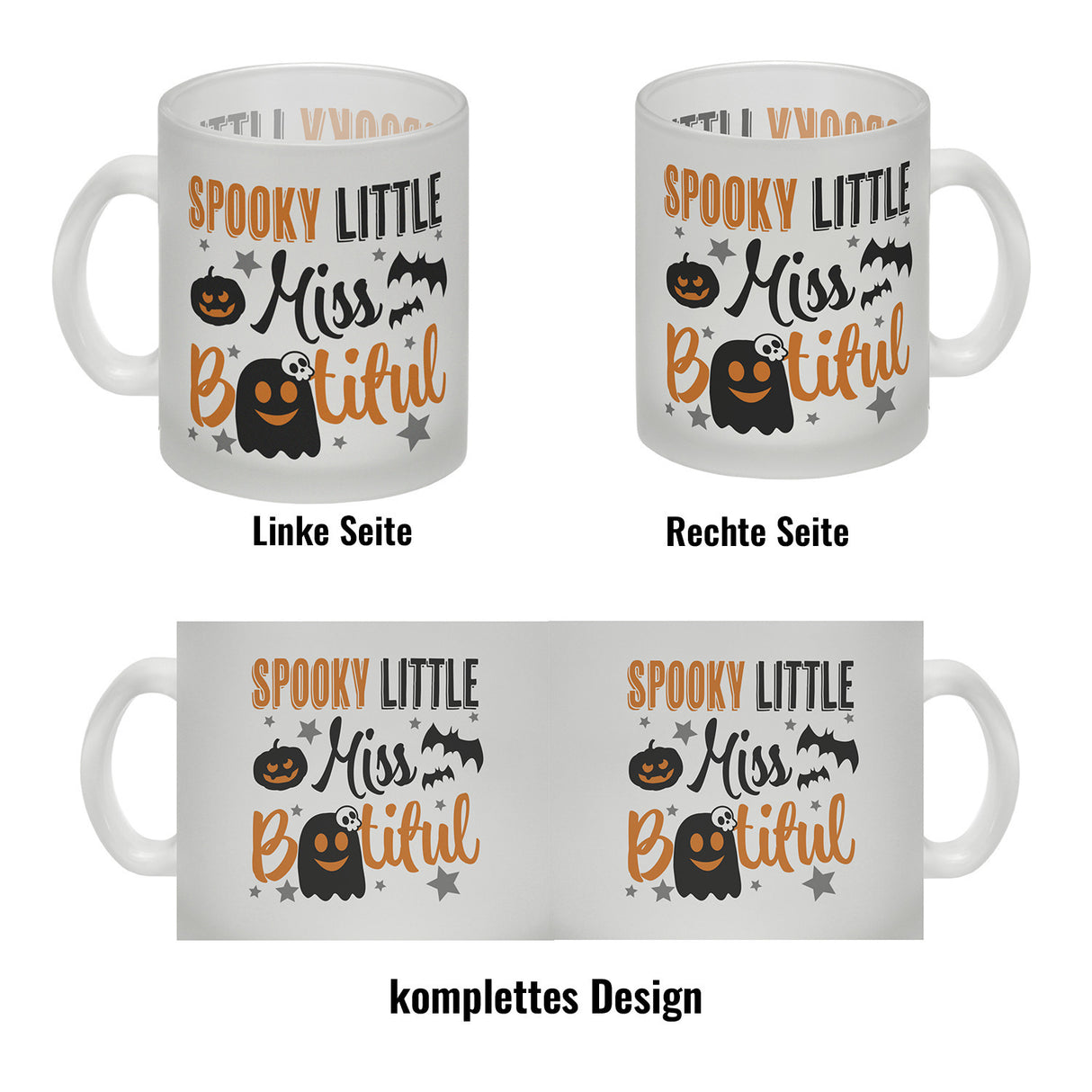 Geister Kaffeebecher mit Spruch- Spooky little Miss Bootiful