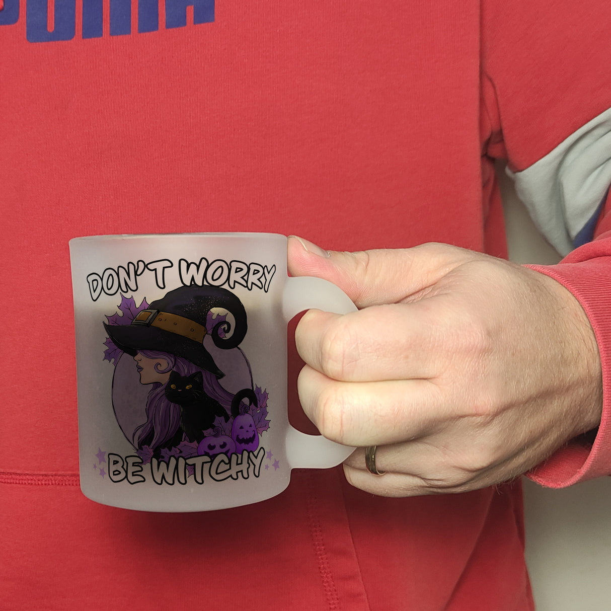 Hexen Kaffeebecher mit Spruch- Don't worry be witchy