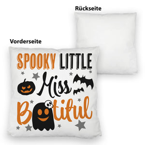 Geister Kissen mit Spruch - Spooky little Miss Bootiful