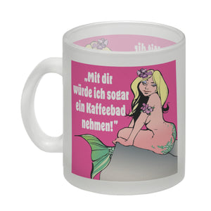 Kaffeebad mit Meerjungfrau Kaffeebecher in pink