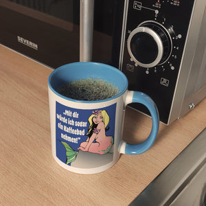 Kaffeebad mit Meerjungfrau Kaffeebecher in pink