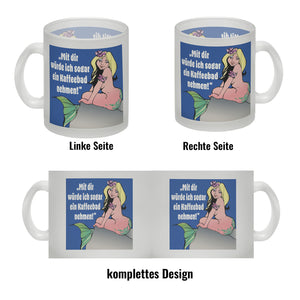 Kaffeebad mit Meerjungfrau Kaffeebecher in pink