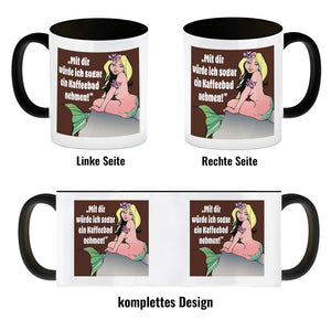 Kaffeebad mit Meerjungfrau Kaffeebecher in pink