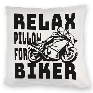 Relax Biker Kissen mit Motorradfahrer Motiv