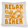 Relax Biker Kissen mit Motorradfahrer Motiv