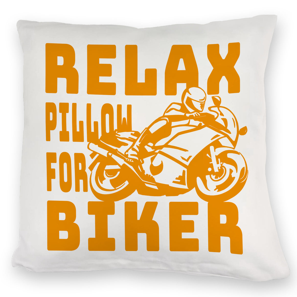 Relax Biker Kissen mit Motorradfahrer Motiv