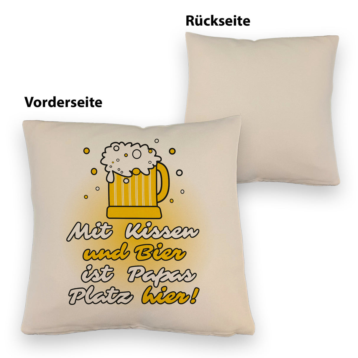 Stammplatz Bier Kissen für Väter zum Vatertag mit Spruch