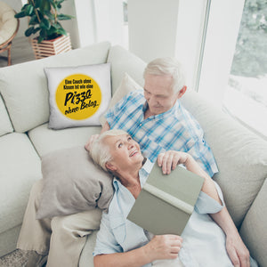 Pizza Kissen mit Spruch Eine Couch ohne Kissen ist wie eine Pizza ohne Belag