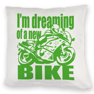 Biker Traum Kissen mit Motorrad und Spruch
