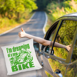 Biker Traum Kissen mit Motorrad und Spruch