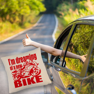 Biker Traum Kissen mit Motorrad und Spruch