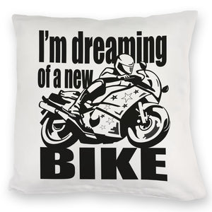 Biker Traum Kissen mit Motorrad und Spruch