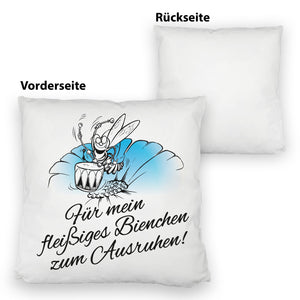 Kissen mit Bienen Motiv mit Spruch mein fleißiges Bienchen