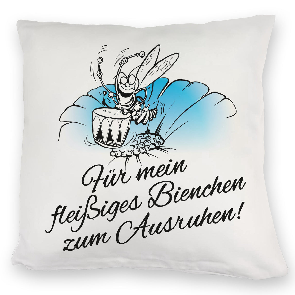 Kissen mit Bienen Motiv mit Spruch mein fleißiges Bienchen