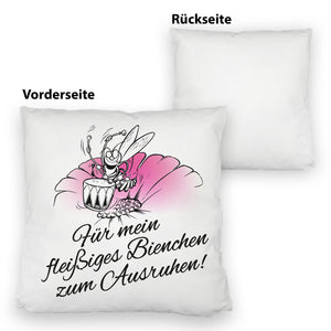 Kissen mit Bienen Motiv mit Spruch mein fleißiges Bienchen