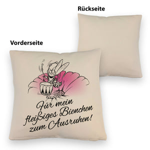 Kissen mit Bienen Motiv mit Spruch mein fleißiges Bienchen