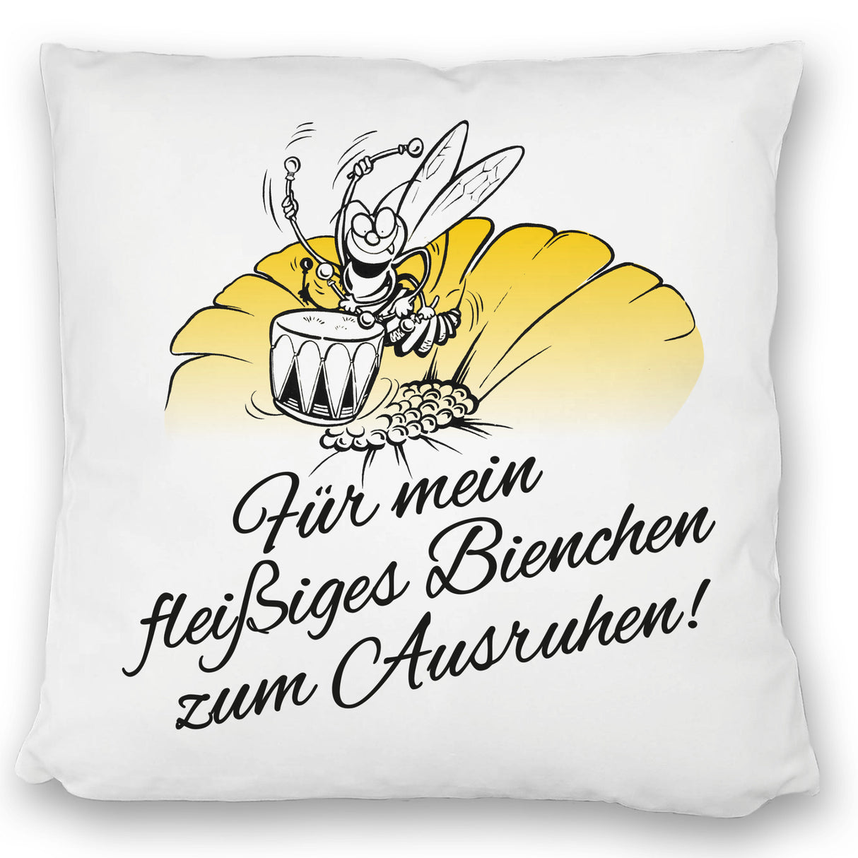 Kissen mit Bienen Motiv mit Spruch mein fleißiges Bienchen
