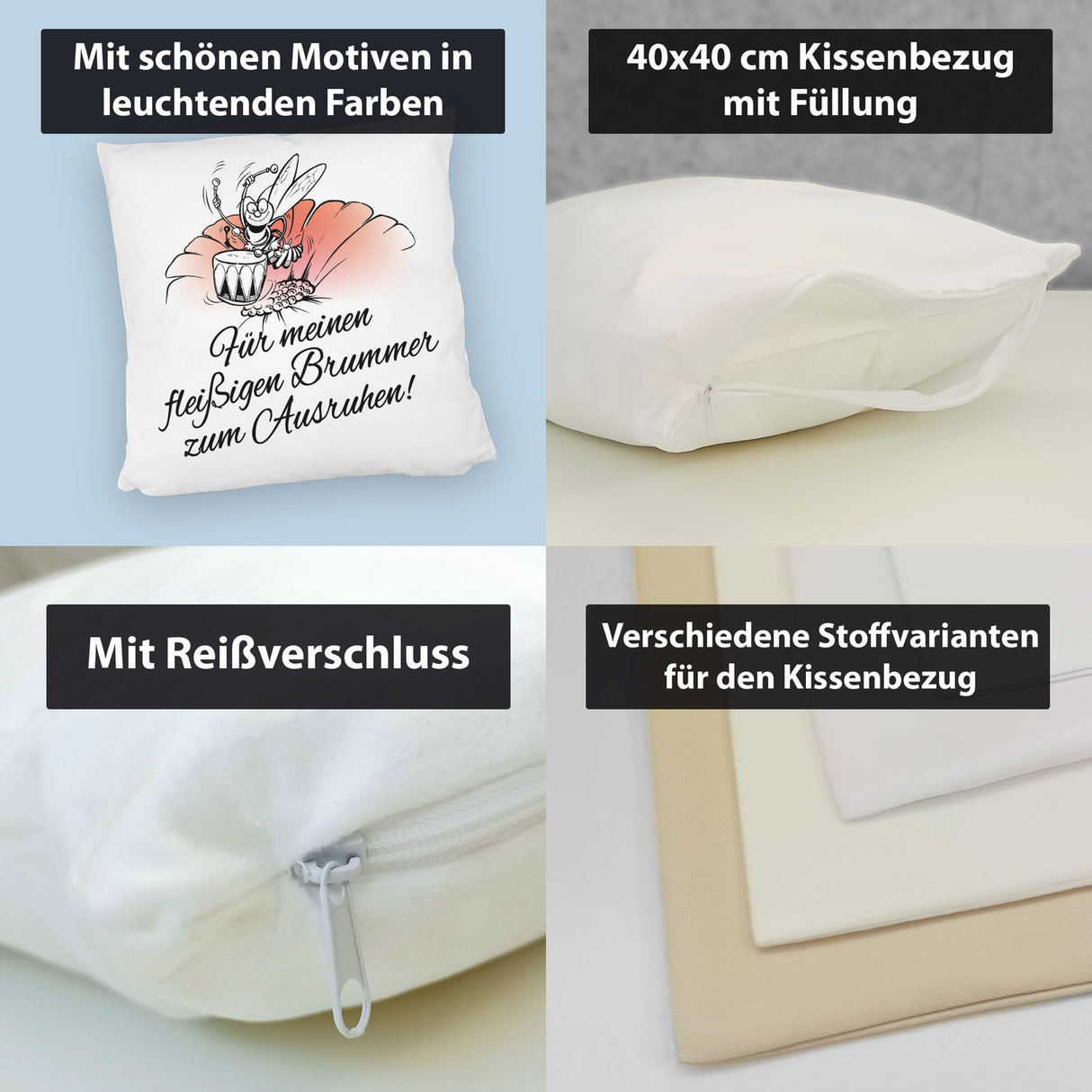 Für meinen fleißigen Brummer Arbeitsbiene Kissen