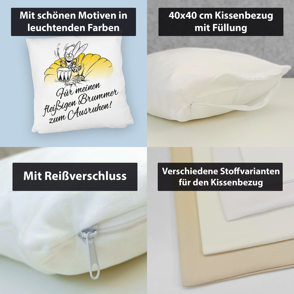 Für meinen fleißigen Brummer Arbeitsbiene Kissen
