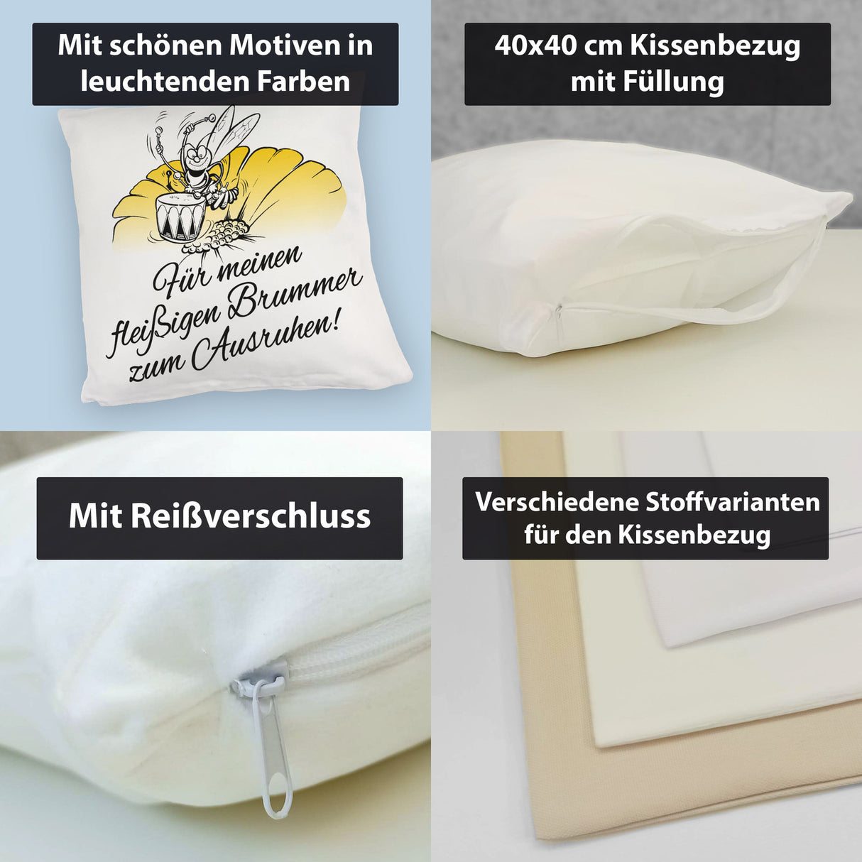 Für meinen fleißigen Brummer Arbeitsbiene Kissen