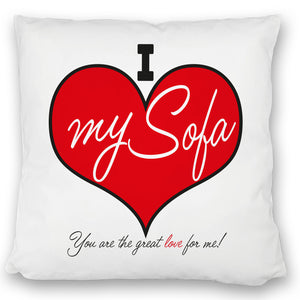 I love my Sofa Kissen zum Thema Faulenzer und Couchpotato
