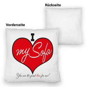 I love my Sofa Kissen zum Thema Faulenzer und Couchpotato