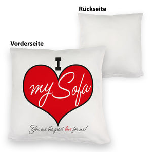 I love my Sofa Kissen zum Thema Faulenzer und Couchpotato