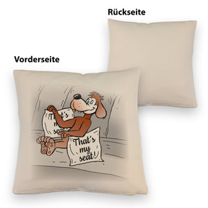 That's my seat! Hunde Kissen mit Comichund