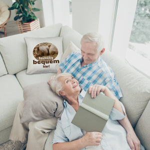 Schwein Kissen mit Spruch Saumäßig bequem hier!