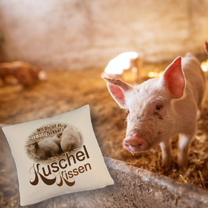 Kuschel Kissen mit Spruch Mit Dir ist es saumäßig schön!