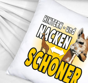Giraffen Kissen mit Spruch Hintern- und Nackenschoner