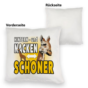 Giraffen Kissen mit Spruch Hintern- und Nackenschoner