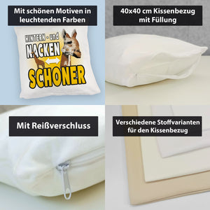 Giraffen Kissen mit Spruch Hintern- und Nackenschoner