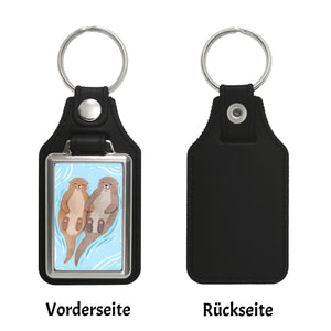 Verliebtes Otterpaar Schlüsselanhänger