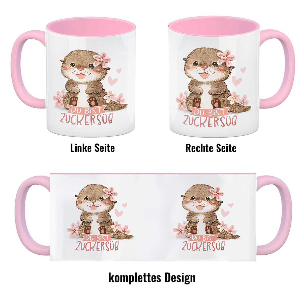 Otter Baby Kaffeebecher mit Spruch Du bist zuckersüß