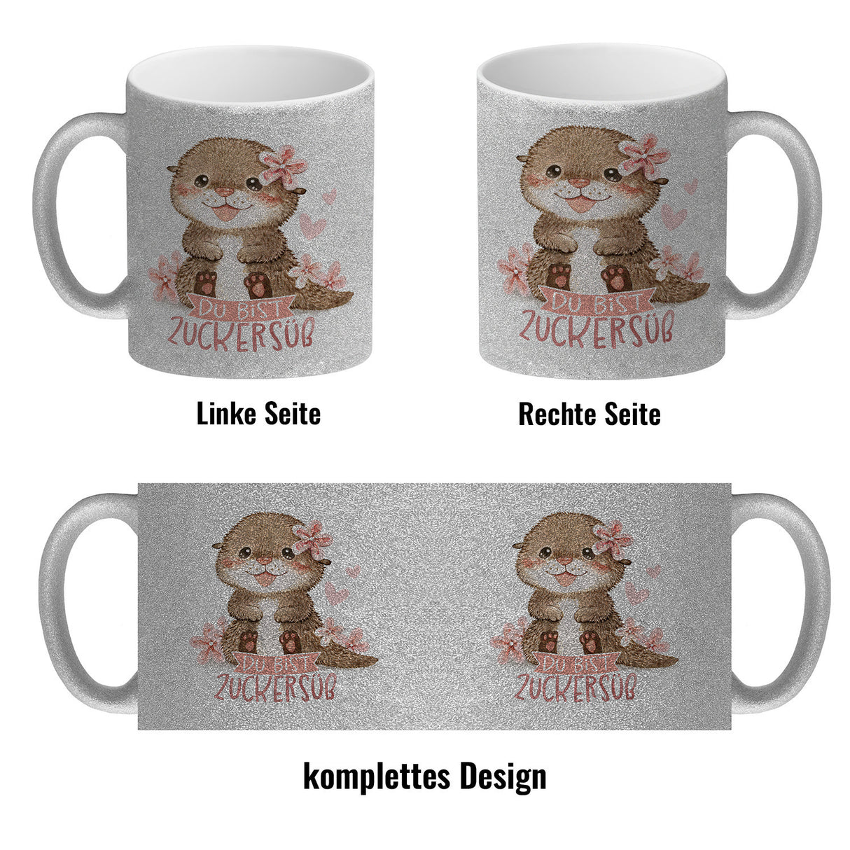Otter Baby Kaffeebecher mit Spruch Du bist zuckersüß