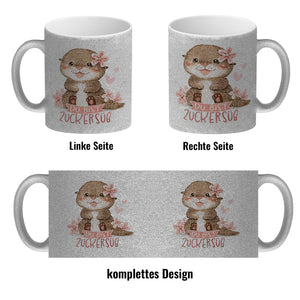 Otter Baby Kaffeebecher mit Spruch Du bist zuckersüß