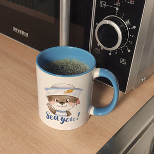 Ottfried der Otter Kaffeebecher mit Spruch - Sea you