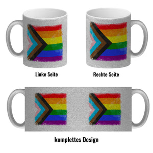 Progress-Pride-Flagge Kaffeebecher