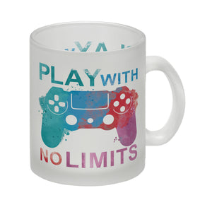 Game Controller Kaffeebecher mit Spruch Play with no limits