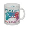 Game Controller Kaffeebecher mit Spruch Play with no limits