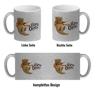 Harry Otter mit Zauberstab Kaffeebecher