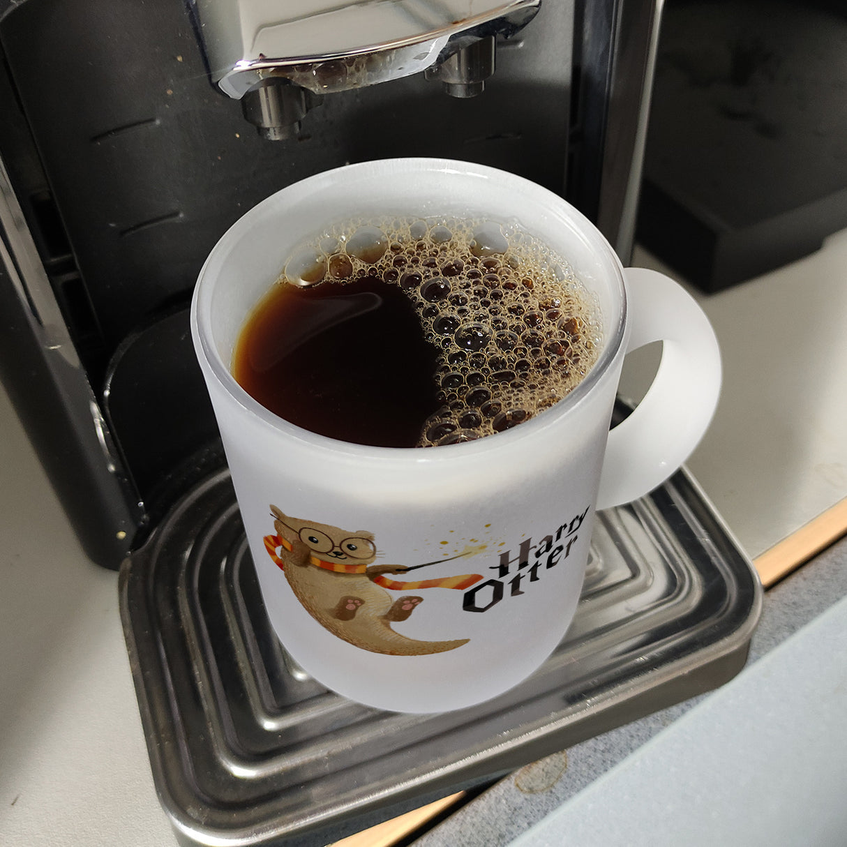 Harry Otter mit Zauberstab Kaffeebecher
