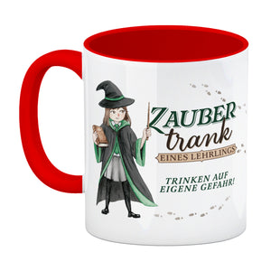 Zaubertrank Kaffeebecher mit Zauberschülerin