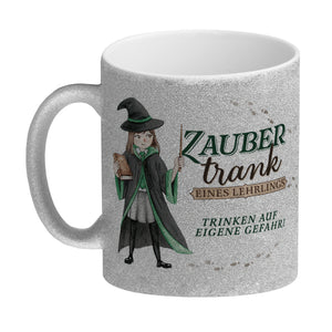 Zaubertrank Kaffeebecher mit Zauberschülerin