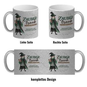 Zaubertrank Kaffeebecher mit Zauberschülerin