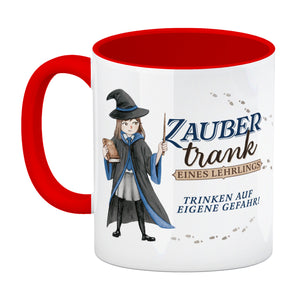 Zaubertrank Kaffeebecher mit Zauberschülerin