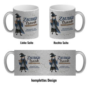 Zaubertrank Kaffeebecher mit Zauberschülerin