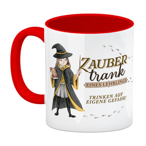 Zaubertrank Kaffeebecher mit Zauberschülerin