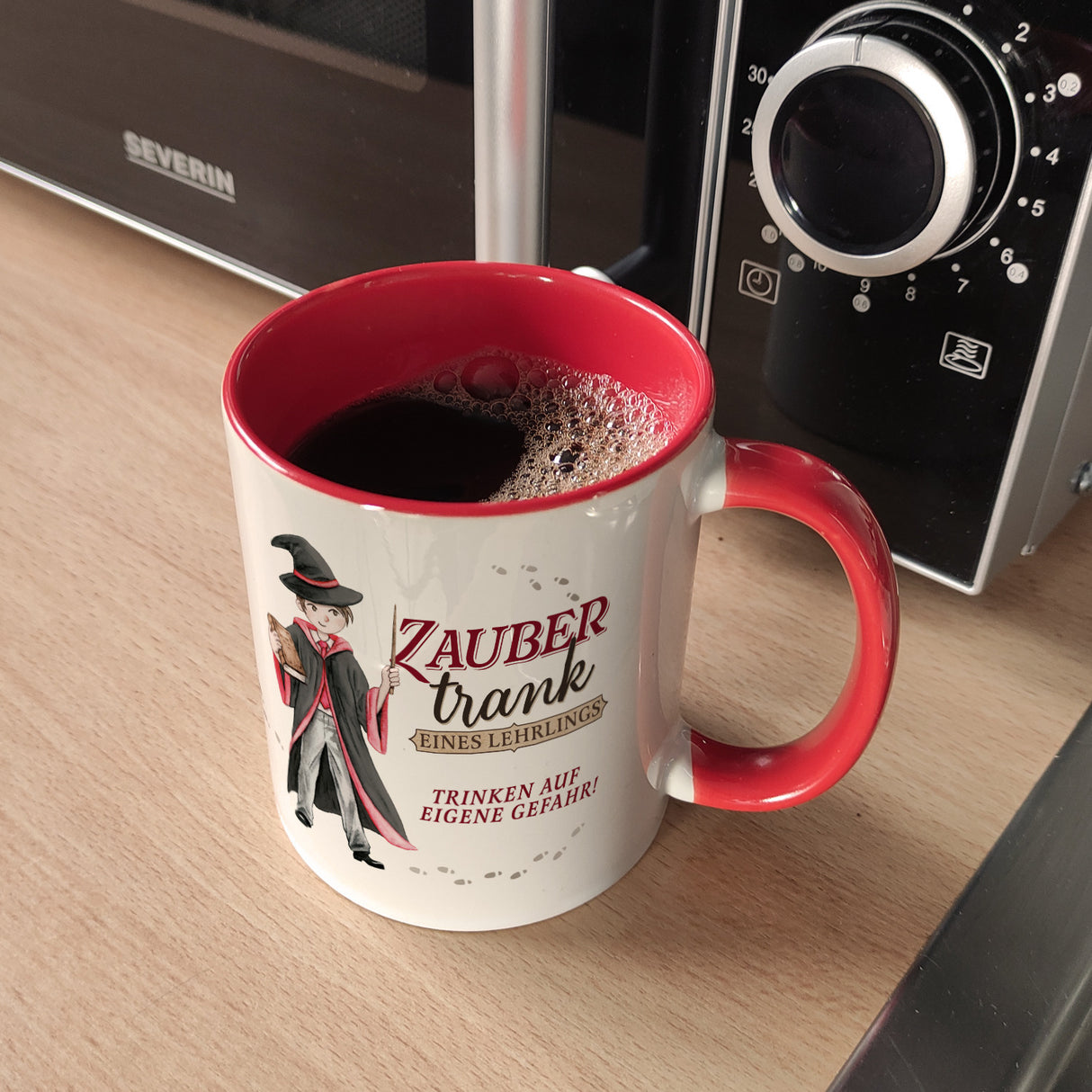 Zaubertrank Kaffeebecher mit Zauberschüler